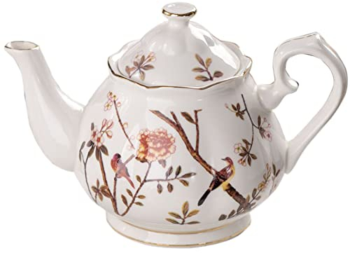 YBK Teiera in Ceramica Serie Uccelli e Alberi (Teiera)