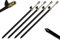 4er Set Rutenhalter Bankstick Alu 30-50cm 12/7mm schwarz