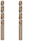 Lot de 2 forets hélicobalt M35 HSS et cobalt - Pour perçage sur métal dur, acier inoxydable, métal (10 mm)