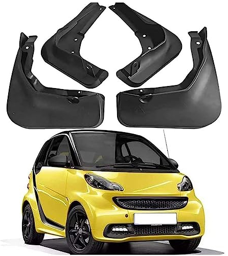 4Stück Spritzschutz Schmutzfänger für Smart W451 451 Fortwo 2008-2019, Auto Vorne Hinten Kotflügel Kit Spritzschutz Mudguards Radschutz Zubehör,A/2008-2014
