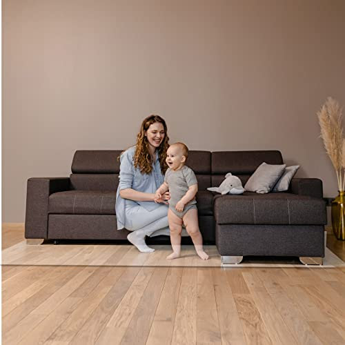 Runner Rug Heavy Duty Floor Protector Heavy Duty Clear Vinyl Mat for Protect Floors, Under Bird Cage/Office Chair/Desk, Gaming Carpet Cover, (Size : 57X106/145cmX265cm)