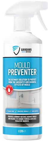 Gardian Mould Preventer Spray - 1 Litre - Powerful Anti Mould Spray to Protect Against Harmful Effects of Moulds and Mildew on Various Surfaces - Long-Lasting, Fast-Acting, Easy to Use Moulds Cleaner