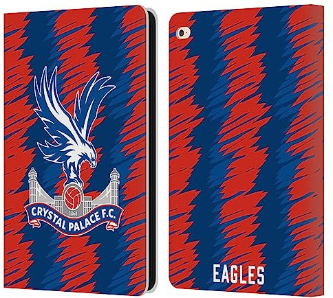 Head Case Designs Offizielle Crystal Palace FC Home 2022/23 Wappen-Set Leder-Wallet-Hülle Kompatibel mit Apple iPad Air 2 (2014)