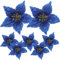 Ciieeo 7 Stück Weihnachtsblumen Weihnachtsstern Künstliche Blumen Weihnachtsbaumdekoration Leuchtende Weihnachtssterne Blumenkränze Blumen