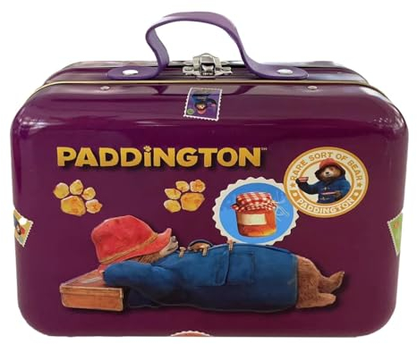 Paddington Bear - Suitcase Tin Filled with 300g Orange Chocolate Marmalade Cookies