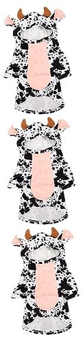 YARNOW 3stücke Adorable Cow Pet Costume Für Hunde Und Katzen Lustige Atmungsaktive Tierbekleidung Für Herbst Und Winter Für Kostümpartys Und Besondere Anlässe