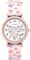 Timex Peanuts Floral Armbanduhr, Unisex, 34 mm, rosa Stoffarmband, weißes Zifferblatt, rosa Gehäuse TW2W33400