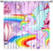 JanJCurt Einhorn-Vorhänge für Mädchen, rosa Prinzessin, magisches Schloss, Regenbogen-Heißluftballon, Fantasie-Märchen, violettes Feuerwerk, Druck, Fenstervorhänge für Kinderzimmer, Wohnzimmer, 106,7