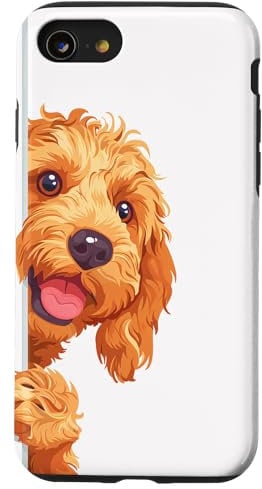 iPhone SE (2020) / 7 / 8 Cockapoo Peeking Around Corner Dog Lovers Case