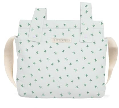 MIMUSELINA Bolso Carro Bebe | Pañalera Bebe organizador para silla paseo con gran capacidad | Bolso Maternidad Elegante y Práctico | Hecho en España | Leaf Standard