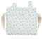 MIMUSELINA Bolso Panera Bolso Carro Bebe Elegante y Funcional - Diseño Versátil con Gran Capacidad, Asas Múltiples y Cremallera Segura - Duradera y Fácil de Limpiar - 100% Algodón (Leaf)