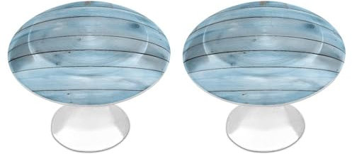 NWTRK Blaue Holz-Knäufe für Küchenschränke, rund, für Schubladen, Kommoden, Schubladen, Knäufe für Zuhause, Büro, Küche