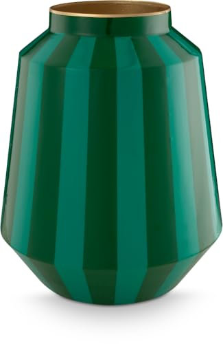 Pip Studio Vase Metall Stripes grün 24x29cm