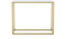 BETTSO - Konsolentisch - Sideboard Wohnzimmer - 100cm breit, 80cm hoch, 25cm tief - Beistelltisch aus Metall Pulverbeschichtet - für Flur, Wohnzimmer - Tischplatte Weiß - Gestell Gold