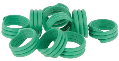 Kerbl Hobbyfarming Spiralringe, 18 mm, grün Kunststoff, 100 STK.