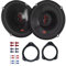JBL Stage3 627F Lautsprecher mit Einbauset kompatibel mit Audi A1 (8X) ab 2010 Seitenteil Heck 450W 165mm 2 Wege Koax