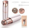 EDIMENS Frauen Gesichtshaarentferner & Augenbrauentrimmer, 2-in-1 USB wiederaufladbarer Epilierer mit LED-Licht, ideal für Gesicht, Lippe und Körper, Pfirsich-Fuzz sanftes, effizientes und präzises