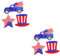 Alipis 2sets Independence Day Wooden Ornament Halogen Oven New Calendar Front Incandescent Doorknob Jewelry Container Display Holy Grail Decoration Mural Adjustable Fence Wall 3pcs*2