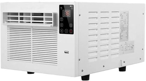 ZephyrGlow Window-Mounted Air Conditioner with Remote Control, Quiet & Eco Mode, Cools Rooms up to 250 Sq Ft, Includes Easy Install Kit