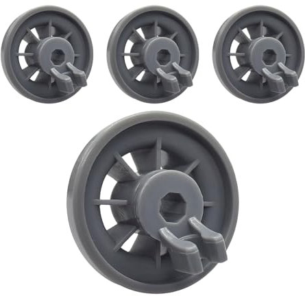 Juego de 4 ruedas universales para lavavajillas para lavavajillas de cocina, piezas de reparación de rodillos lisos para la bandeja inferior, fácil instalación Home Appliance W