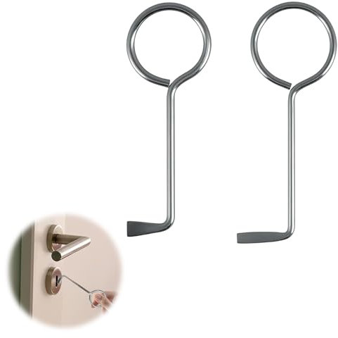 wilcractk Kit Multi-Outils 2 Pièces avec Porte-Clé Passe Universel Argent – Outils Compacts et Polyvalents pour Dépannage Domestique, Situations Imprévues et Usage Quotidien