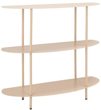 Bloomingville Gebogenes Metallregal mit 3 Ebenen, Rouge