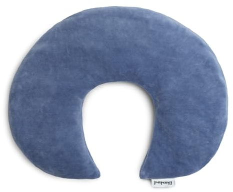 Ehrenkind® Wärmekissen Mond aus 100% Bio-Baumwolle Nickistoff | Kirschkernkissen für Babys & Kinder | Natürliches Wärme- & Kühlkissen | Mondform Jeansblau | Waschbar & Made in Europe
