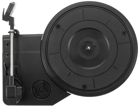 PAMINGONO Retro Vinyl Plattenspieler Drehteller mit Großem Grammophon motor Eingebaute Lautsprecher Klare Klangqualität Vintage Design Einfach zu Bedienen für Musikliebhaber und Sammler