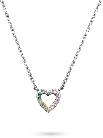 s.Oliver Kinder Schmuck – Halsketten aus Silber mit verschiedenen Herz, Schmetterling, Schleife, Hufeisen & Kreuz Designs – Fröhlich, Bunt & Stilvoll – Perfekte Geschenkidee