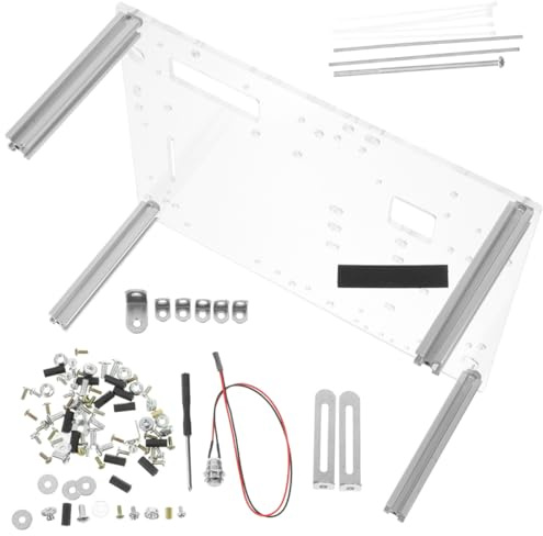 Hemobllo Offenespc Gehäuse mit Offener Rahmenhalterung Einlagiger Matx Motherboard Halter Transparentes Selbstgemacht Bench Case für Computerprüfstand und Montage