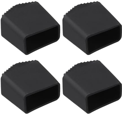 Serenophile 4-Pack Non-Slip Folding Ladder Foot Pads for Telescopic, Herringbone & Step Ladders – Rubber Leg Covers with 2.5 x 3.8 cm Inner Diameter, Floor Protection