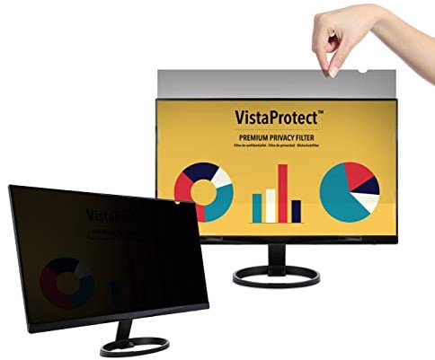 VistaProtect – Premium Blickschutzfilter & Anti-Blaulichtfilter, Privacy Filter Anti Blue Light Blickschutzfolie für Computermonitore (24 Zoll - 16:9)