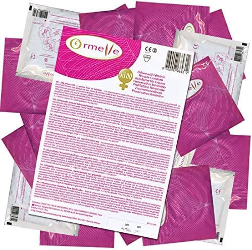 ORMELLE - Kondom für Frauen - Innenkondom - Naturlatex Premium-Qualität - Befeuchtet - Schutz vor Schwangerschaften & STI - CE-zertifiziert - 100er Pack