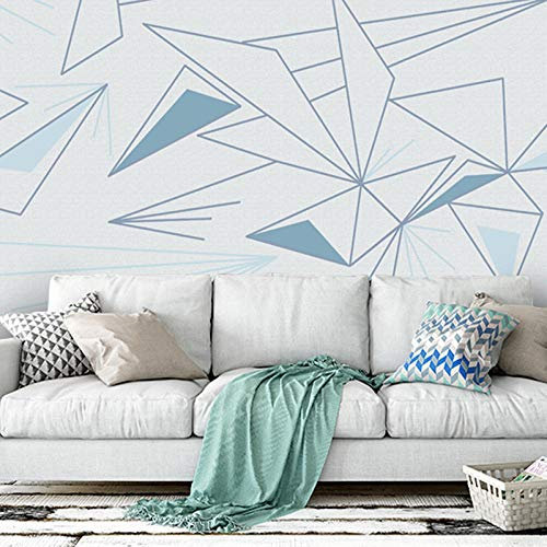 8d Blue Lines_8d Blue Lines TV Background Wall Paper Bedroom Simple Modern Seamless 5d Wallpaper Grey Wall Sticker Border self Adhesive Brick Bathroom Silver Bedroom Borders Glitter kitc-430cm×300cm