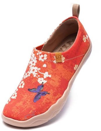 UIN Women's Lightweight Comfortable Slip On Loafer Flat Art Travel Painted Shoes