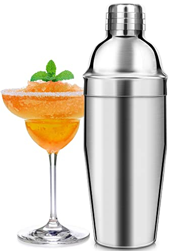 NewGF Shaker per cocktail, 590 ml, shaker per bevande Martini con filtro integrato per barista, shaker da bar in acciaio inox, grande shaker da barista per margarita per bevande miste..