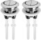 Botones de presión para depósito de agua para inodoros, 38 mm, universal, doble botón de inodoro, 2 unidades, botón estándar de inodoro, botón de doble descarga estándar