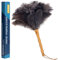Aldwin Ostrich Feather Duster, 15 inch Ostrich Feather Duster with Wood Handle Reusable, Fluffy Natural Feather Duster for Cleaning Supplies Washable, Keyboard, Home, Car, Office