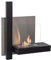 NORBE | Camino a Bioetanolo GRAM | Biocamino da Parete | Camino Nero e Grigio | Dimensioni 63 x 22 x 75h cm | Potenza: 3,68 kw/h (Nero)