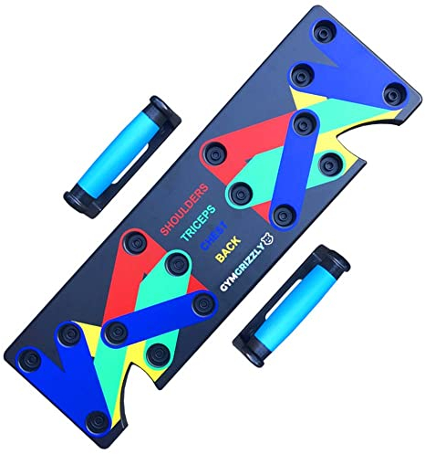 GYMGRIZZLY® Home Muscle Builder Push Up Board für Muskelaufbau, Heimtrainer für Zuhause,