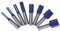 8PCS Woodworking Slotting Milling Cutter 8mm Round Shank Tungsten Carbide Woodworking Grooving Router Bits Extended Straight Shank Double Edged Straight Wood Router Bit