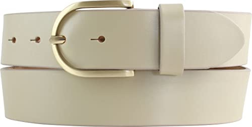 BELTINGER Damen-Gürtel aus Vollrindleder 4 cm | Jeans-Gürtel für Damen 40mm | Vollleder-Gürtel mit goldener Gürtelschließe