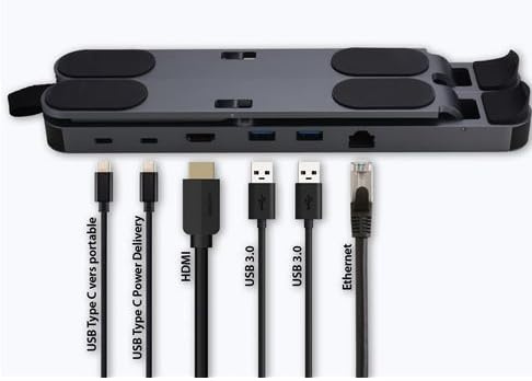 6-PORT DOCKING STATION WITH PC HOLDER