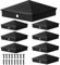 Dunzy 8 Pcs 6 x 6 Post Caps Aluminum Pyramid Cap Decorative Fence Post Covers Works Only for Actual 5.5 x 5.5'' Wood Metal Sleeve with Screws for Decks Corridors Mailbox Pole(Black)
