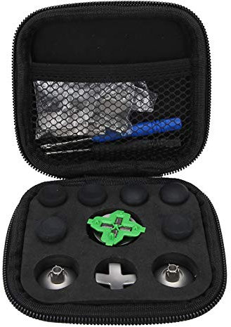 KOSDFOGE Elite Kit für Xbox One Elite Controller Zubehör 6 Verschiedene Metall Analogsticks – 4 Paddles – 2 D Pads – und 2 Magnetische Basis Xbox One Elite Controller Ersatzteile(Schwarz)