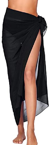 MeeQee Damen Strand Sarong Wickelröcke Strandtuch Badeanzug Bikini Cover Up Hochwertige Rayon weich und leicht in Solid Colours Multifunktional One Size