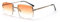 kachawoo Rimless Gradient Gafas de Sol para Mujeres Retro Cuadrado Sombrillas Hombres Niñas Gafas sin Marco Moda Gafas de Lujo, plateado con naranja