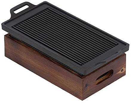 Sartenes para Parrilla, Bandeja para Asar Antiadherente sin Humo, Placa de Barbacoa Multifuncional para Barbacoa Al Aire Libre y Camping