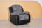 Rio Recliner 3+2+1 Seater Sofa Set - Black/Grey Jumbo Cord Fabric - For Living Room - Armchair