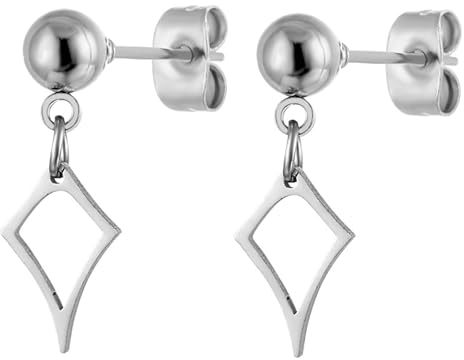 Whoiy Ohrstecker Silber Damen Ohrringe, Edelstahl Hängend Cute Ohrstecker mit Anhänger Frauen Schmuck Ohrringe Kleines Geschenk